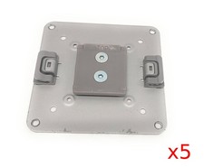Lot of 5 OEM Humanscale VESA Mounting Plate Mount for M2 M8 Flex, Silver picture