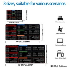 1pc Large Mouse Pad, Rubber Material, Multiple Specifications Available, with picture