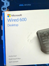 Microsoft Wired 600 Desktop Wired USB Keyboard & Mouse APB-00001 picture