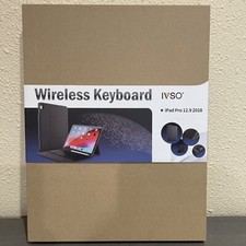 IVSO Wireless Keyboard for Ipad Pro 12.9 2018 Bluetooth Case Stand Black picture