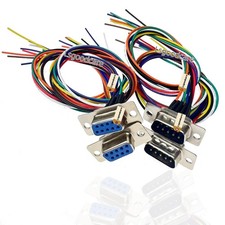 4Pcs RS232 DB9 Connector Serial VGA 9 Pin Female 2 Rows Solder Plug D-SUB Plu... picture