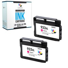 2 PK Magenta 933XL Ink Cartridge for HP 933 XL Fits Officejet 6100 6700 7610 picture