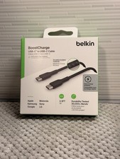 Belkin BoostCharge 3.3ft USB-C to USB-C Braided Cable - 60W Fast Charge - Black picture