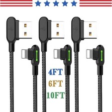 3 Pack Mcdodo 90 Degree Elbow USB Cable For iPhone 14 13 12 11 Fast Charger Cord picture