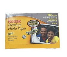 Kodak Premium Photo Paper 4x6 High Gloss 100 Sheets Instant Dry Vivid Color NEW picture