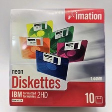 Imation 10-Pack Neon Diskettes IBM 2HD 3.5