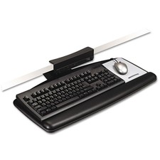 3M AKT65LE Adjustable Keyboard Tray With Gel Wrist Rest Mouse Pad Black - NEW picture