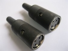 10 Pcs DIN Jack Female Connector 3 Pin with Plastic Handle New picture