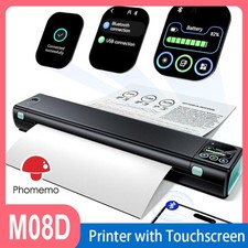 Phomemo Portable Printer with Touchscreen Upgraded M08D Bluetooth Wireless New picture