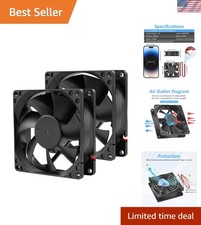 Efficient 80x25mm 12V Cooling Fan Set - Long-Lasting Sleeve Bearing Design picture