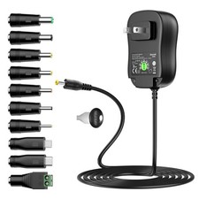 Basicvolt Universal Power Supply 5V 6V 7.5V 9V 12V 13.5V 15V 3A 2.5A AC Black  picture