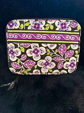 Vera Bradley “Plum Petals” Ret. Padded Zipper Mini Laptop/Tablet Case Sleeve EUC picture