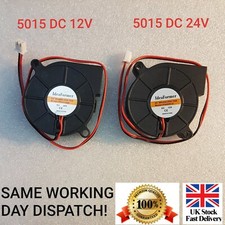 5015 DC 12V, 24V Silent Radial Turbo Blower Fan Cooling for Printer 2 PIN  picture