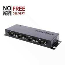 SerialGear 4-Port USB to Serial RS232 DB9 Adapter FTDI FT232RL Metal USBG-BAY4 picture