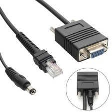 9Pin RS232 Serial Cable with 12V Power Supply For Zebra LI3678 DS3678 6.5FT(2M) picture