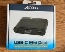 Accell USB-C Mini Dock VGA USB-A 3.0 U205B-001B picture