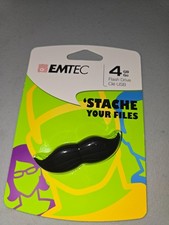 Emtech 4GB Mustache Novelty Flash Drive 'Stache Your Files EKMMD4GMUST1 picture