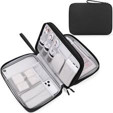 FYY Electronic Organizer, Travel Tech Pouch 10.8 x 8 x 3.15 inches, Black picture
