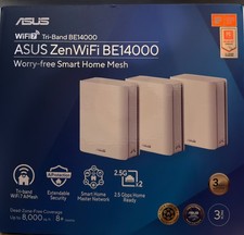 ASUS ZenWiFi BE14000 Tri-Band Wi-Fi 7 Mesh System - 3 Pack - White - NEW picture
