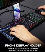 ENHANCE Infiltrate KL2 Gaming Keyboard - Backlit LED Ultra Thin Slim QWERTY USB picture