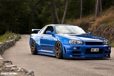 Cars 2001 nissan skyline r34 gt r tuning custom Desk Mat Stitched picture