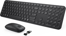 seenda Wireless Keyboard and Mouse, USB & Type C 2-in-1 Receiver, Full Size Blac picture