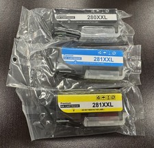 ONLYU 280XXL 281XXL Ink Cartridges Black Cyan Yellow Compatible For Canon 3pk picture