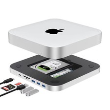 Qwiizlab USB C Hub For Mac Mini M2 M1 With Dual Drive Enclosure SATA NVMe M.2 picture