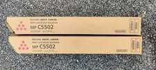 Lot of 2 x Genuine Ricoh Savin Lanier 841753 Magenta Toner Cartridge MP C5502 picture