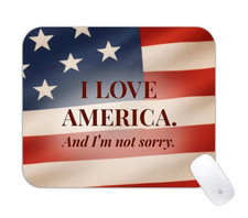 I Love America Flag Patriotic Desk Mat Non-Slip Office Mouse Pad picture