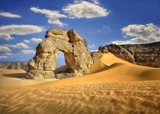 Landscape nature desert arch sahara libya Custom Gaming Mat Desk picture
