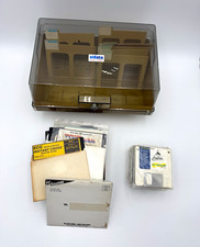 Vintage Floppy Disk Lot 47 5.25” & 3.5” 3M Maxell KAO + Storage Case picture