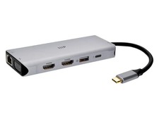 Monoprice 12-in-1 Dual-HDMI + VGA MST Triple Monitor Docking Station USB-C Hub picture