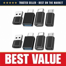 8-Pack USB to USB C Adapter Set, Type-C Female to USB Male Converter for Laptop picture