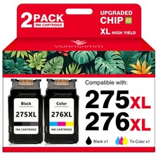 2 Pack PG-275XL CL-276XL Ink Cartridges For Canon PIXMA TR4722 TR4700 TS3722 picture