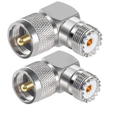 2PCS UHF PL259 Right Angle 90 Degree Coax Adapter, SO239 Male to E-890 picture