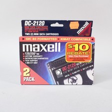 Vintage Maxell DC-2120 Mini Data Cartridges Cassettes Tapes NEW Sealed picture