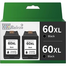 60XL High Yield Black Ink Cartridges 2-Pack for Photosmart C4680 C4780 ENVY 100 picture