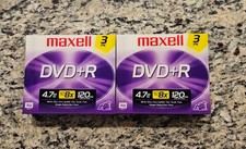 Two (2) Maxell 3-Pack DVD+RW with Jewel Cases picture