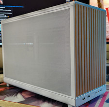 Lian Li A3 MATX Case - White - Wood Front Panel + Glass Panel + Universal Screen picture