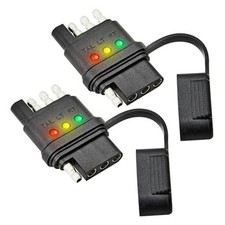4-Way Flat Trailer Wiring Tester, 4 Pin Male and Female Trailer Tester with picture