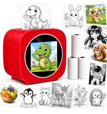 AI Voice Mini Sticker Printer Thermal Printer Black-and-White with Color Screen picture