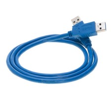 USB 3.0 Cable Blue Type A Male to A Male High-Speed Data Transfer Charger Cord picture