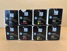 8 Genuine HP 131A Cyan, Mag, Yellow & Black Toners CF210A CF211A CF212A CF213A picture