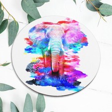 Glitch Elephant Animal Art Mouse Pad Mat Office Desk Table Accessory Gift picture
