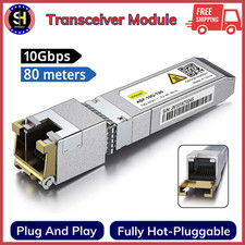 10Gtek 80 Meters, 10GBase-T SFP+ to RJ-45 Transceiver, 10Gbe SFP+ to Ethernet picture