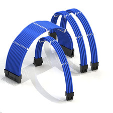 - AVA 50cm PSU Cable Extension Sleeved Custom Mod GPU PC Braide picture