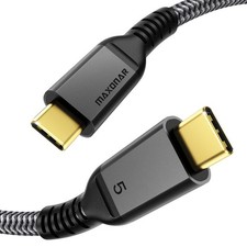 4FT Thunderbolt 5 Cable 80Gbps 240W Charging Dual 8K Display Braided Wire Cord picture