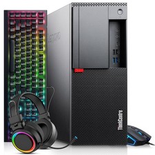 Lenovo M720t Gaming PC i5-8th 16GB 256GB SSD RX-550 RGBKB&M & Headphone WiFi W11 picture