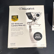 Aluratek AWC01F 1080p HD Webcam 30fps USB 2.0 Video Conferencing Black/Silver picture